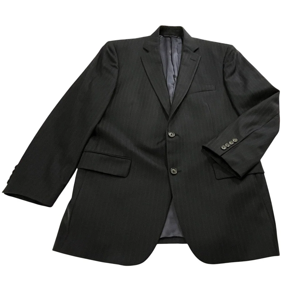 Brooks Brothers 1818 Madison 41R Vitale Barberis Canonico Navy Pinstripe Blazer